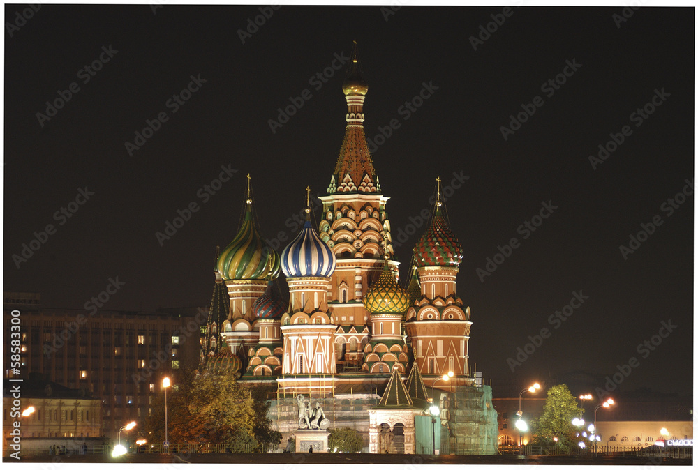 St. Basil Cathedral at the night