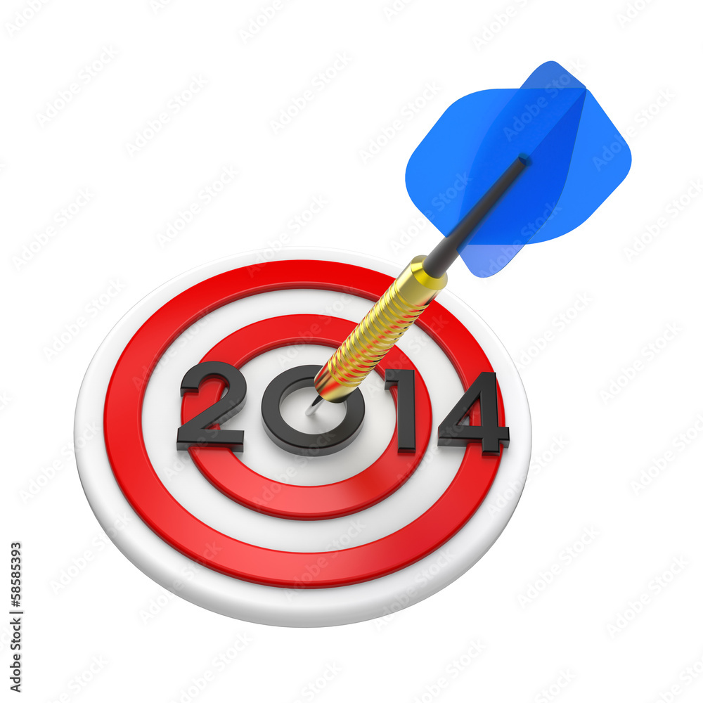 Dart hitting target - New Year 2014 Dart hitting target - New Year 2014