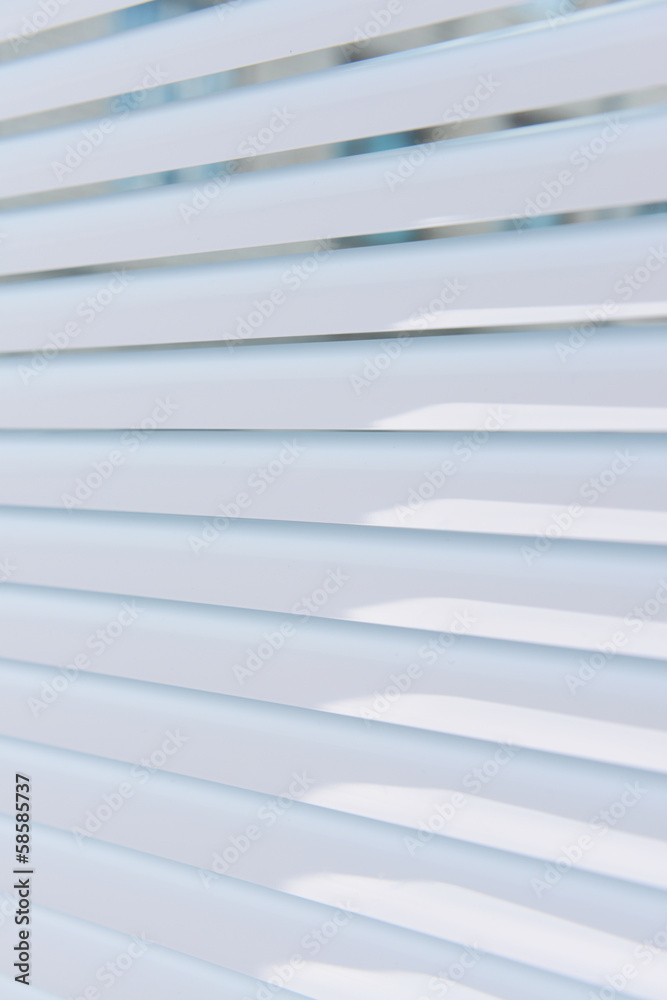 Fototapeta premium White jalousie, close up