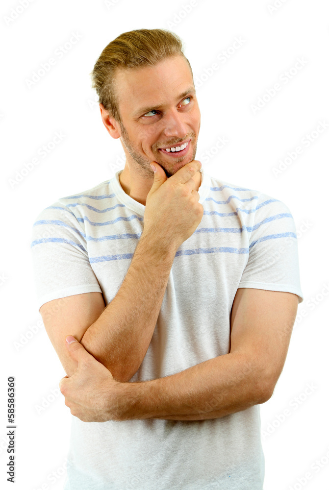 Handsome young man isolated on white Handsome young man isolated on white