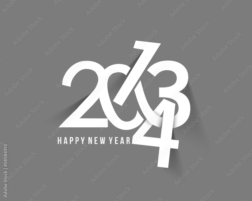 Happy New Year 2014 Text Design Happy New Year 2014 Text Design