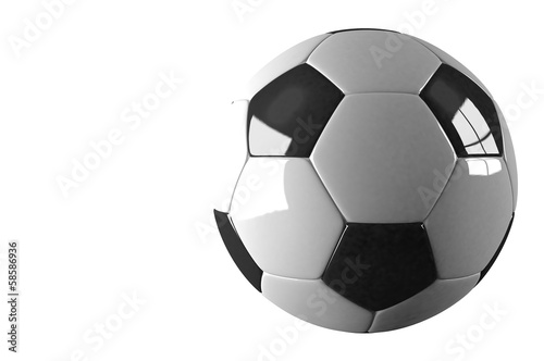 3d Football  Soccer Ball. Isolated on background