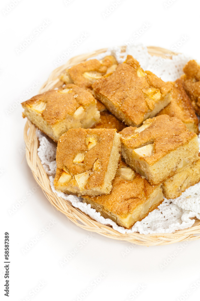 Pieces of an apple cake Pieces of an apple cake