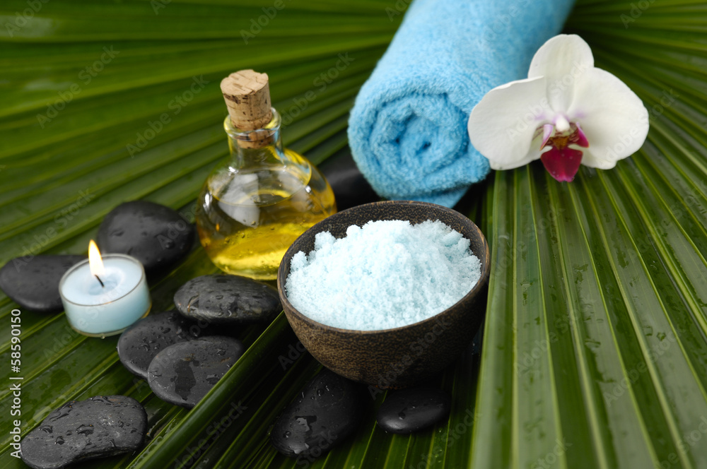 Spa set with orchid flower ,stones ,towel , Spa set with orchid flower ,stones ,towel ,