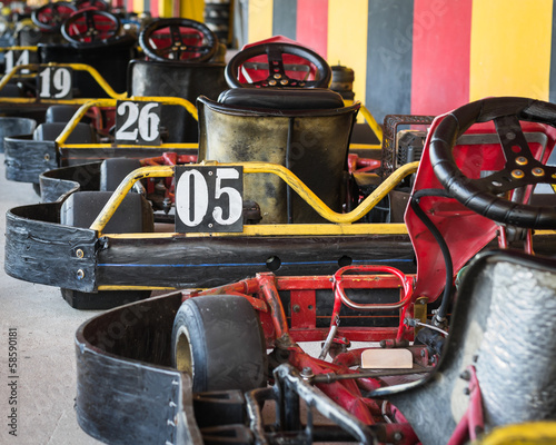 row of go-carts