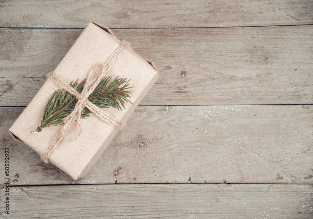 Eco gift box, copyspace Eco gift box, copyspace