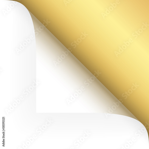 Papier - Ecke oben gold