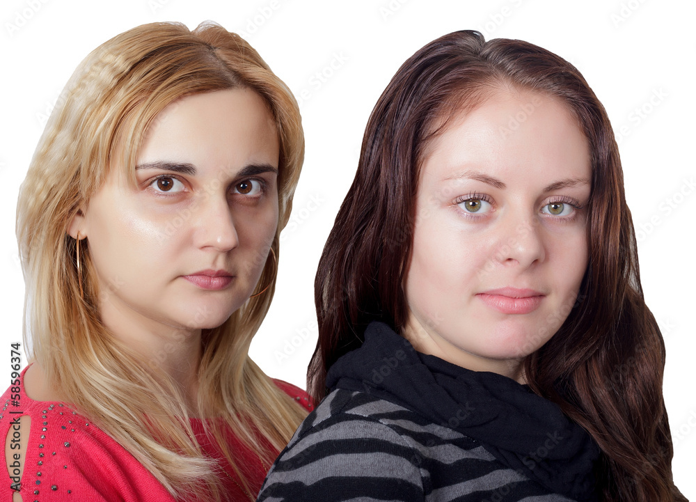 Portrait of two young women Portrait of two young women