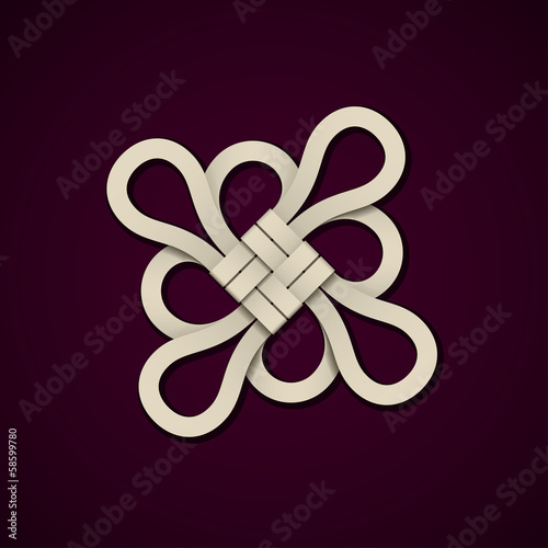 vector paper chinese knot design template