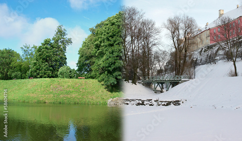 summer and winter in one photo