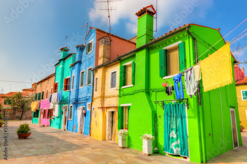 Colorful houses on Burano island, near Venice, Italy © Photocreo Bednarek