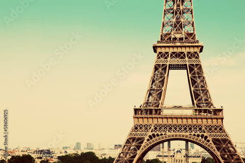 Eiffel Tower section, Paris, France #58606925
