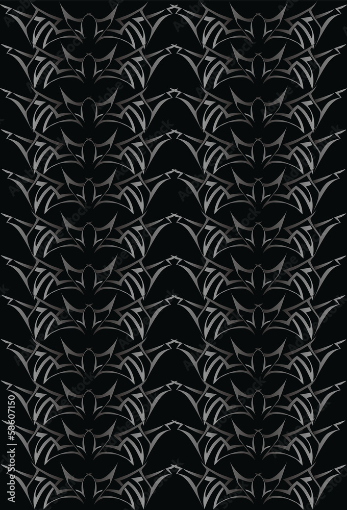 black background with a silver pattern. black background with a silver pattern.