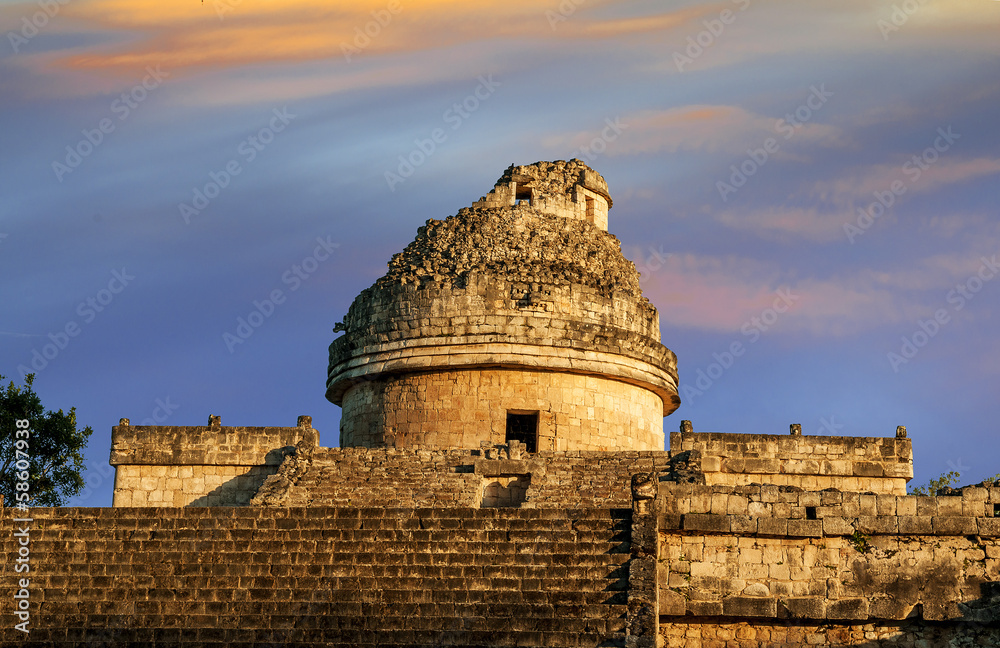 The observatory at Chichen Itza,