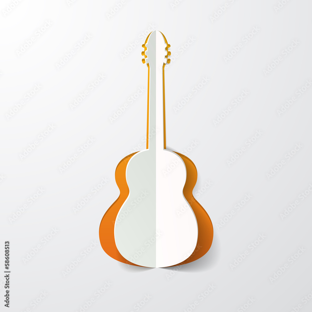 Obraz premium guitar cut in paper