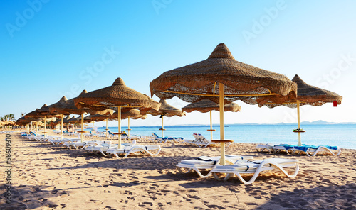 Beach at the luxury hotel  Sharm el Sheikh  Egypt