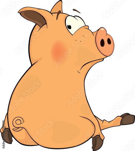 Pig. Cartoon
