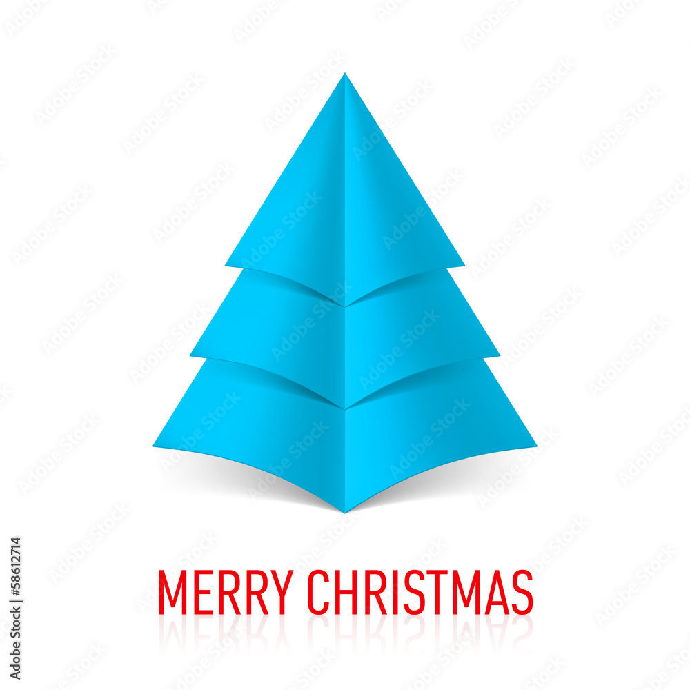 Fototapeta premium Paper Christmas tree.