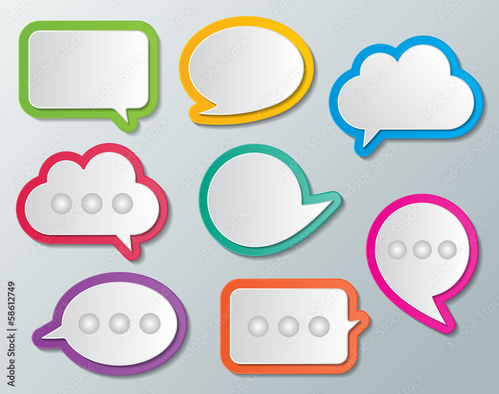 paper speech bubbles