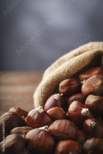 chestnuts in jute