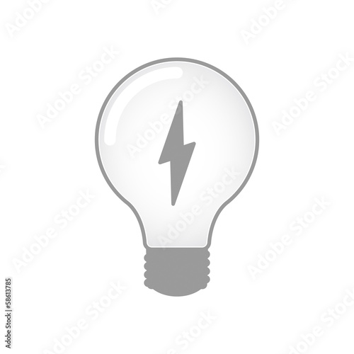 Light bulb with lightning icon