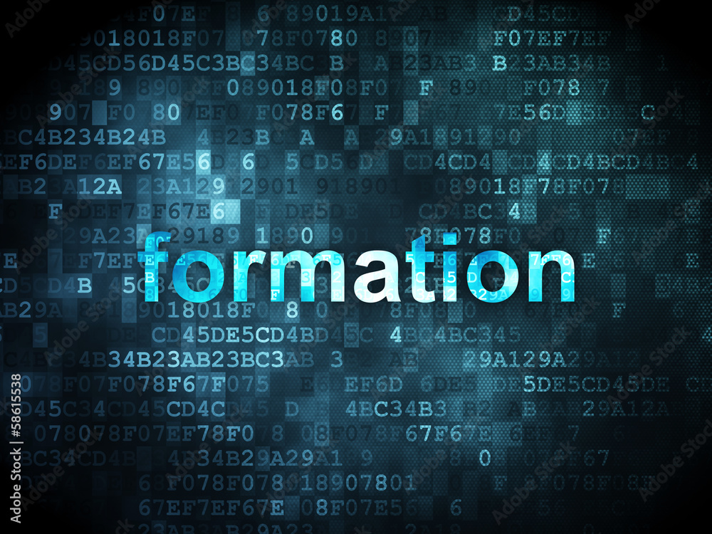 Obraz premium Education concept: Formation on digital background