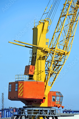 Wallpaper Mural Port cargo crane over blue sky background Torontodigital.ca