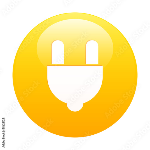 bouton internet prise electric power orange