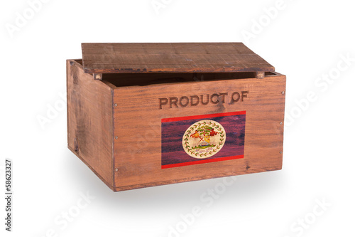 Wooden crate isolated on a white background