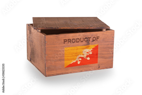 Wooden crate isolated on a white background