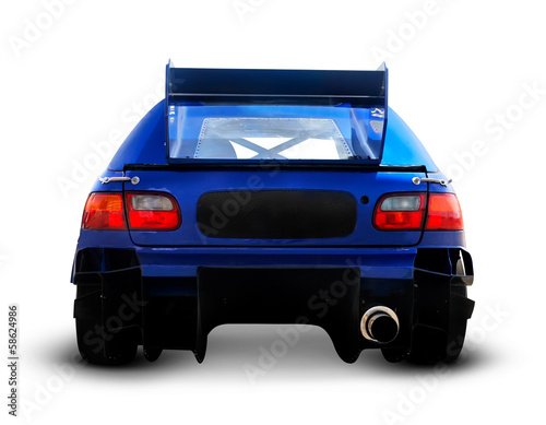 Back of a Blue Race Car © Alx