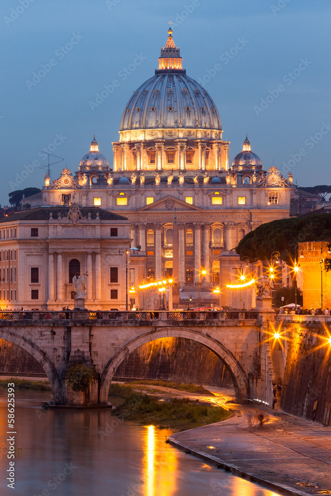 View of Saint Peter's Basilica,Vatican