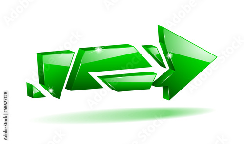 vector 3D broken arrow