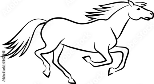 Horse vector outline