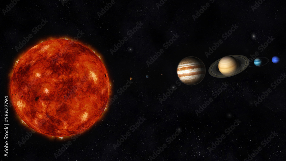 Naklejka premium Solar System