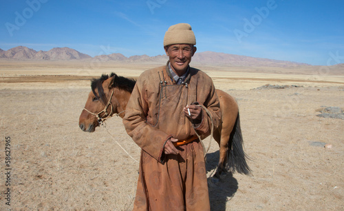 Εκτύπωση καμβά Nomad with his  horse