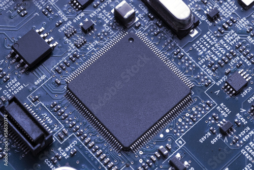 close up of Personal Computer CPU chip