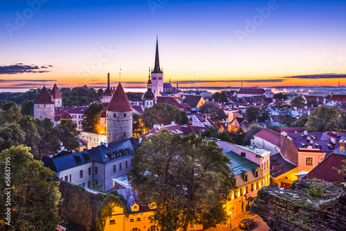 Tallinn, Estonia Dawn from Toompea Hill