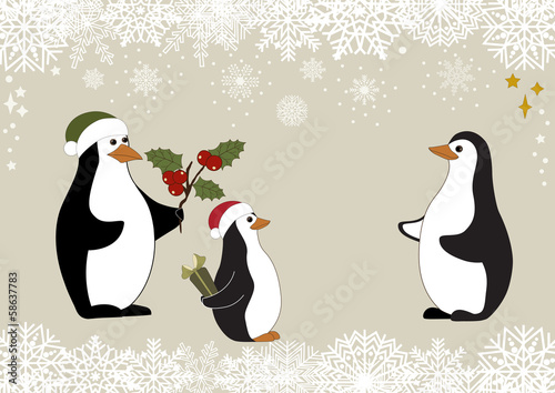 Christmas penguins