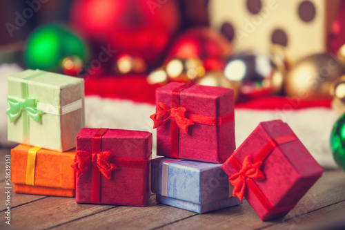Little gifts at christmas background