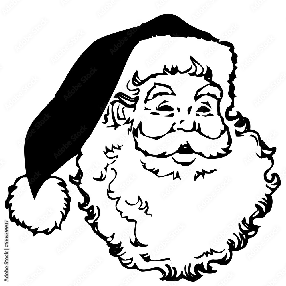 Weihnachten Weihnachtsmann Silhouette Vektor Stock-Vektorgrafik | Adobe