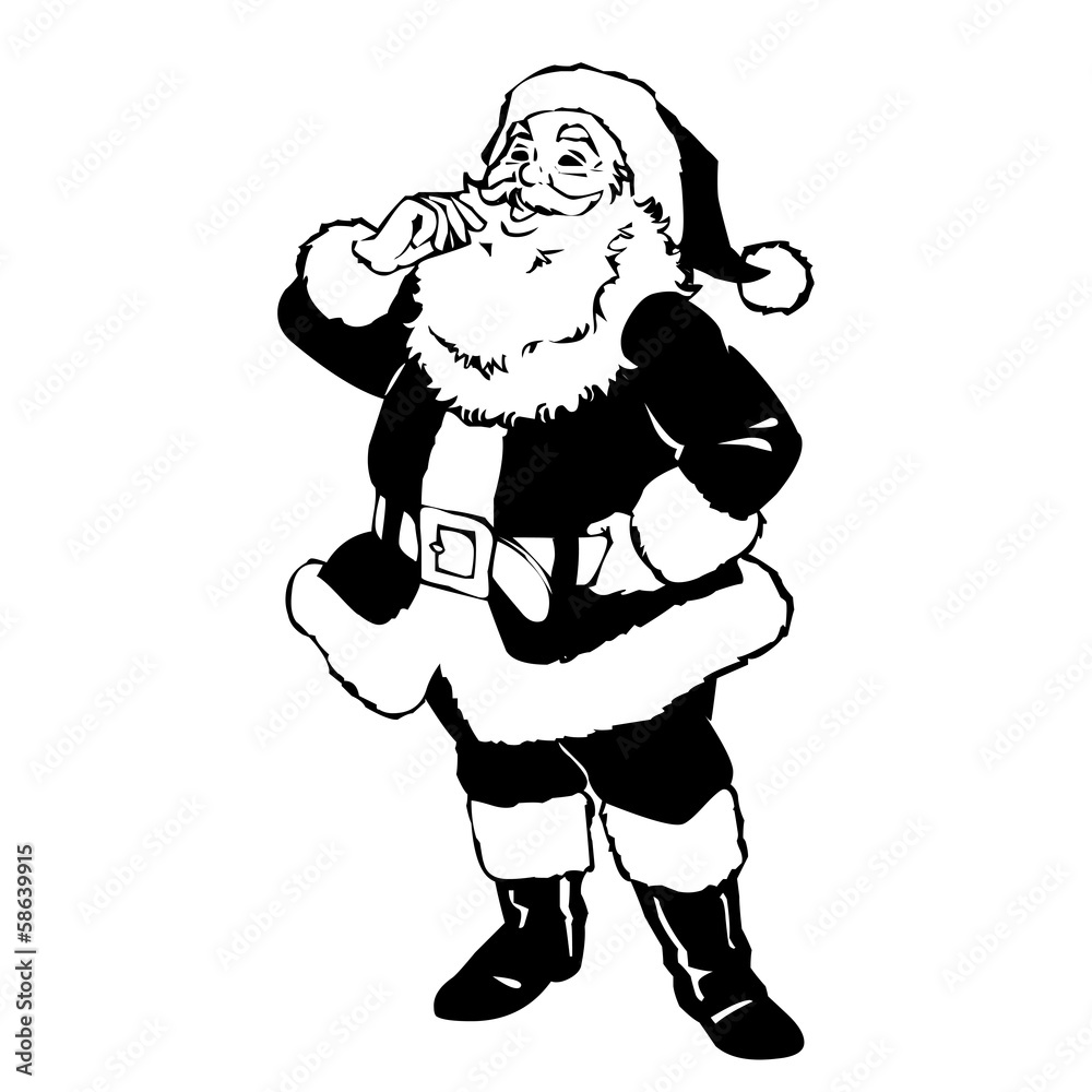 Weihnachten Weihnachtsmann Silhouette Vektor Stock-Vektorgrafik  Adobe Stock