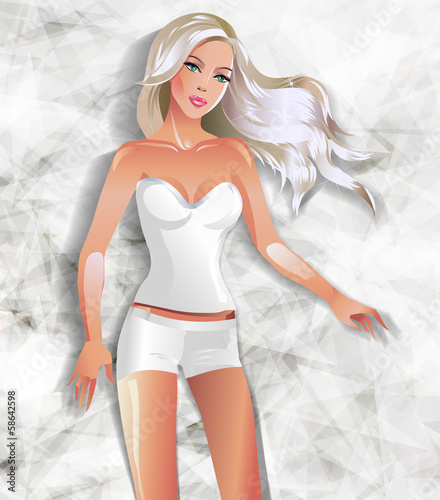 Fashion beautiful blonde wom