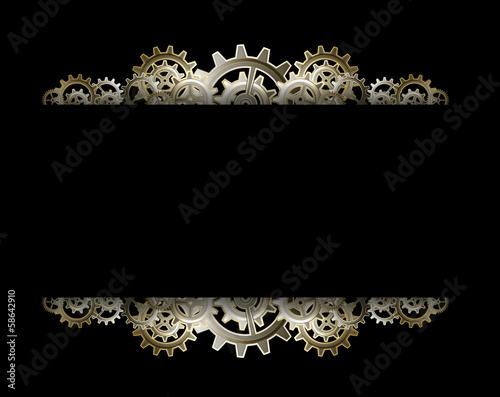 Steampunk gears frame