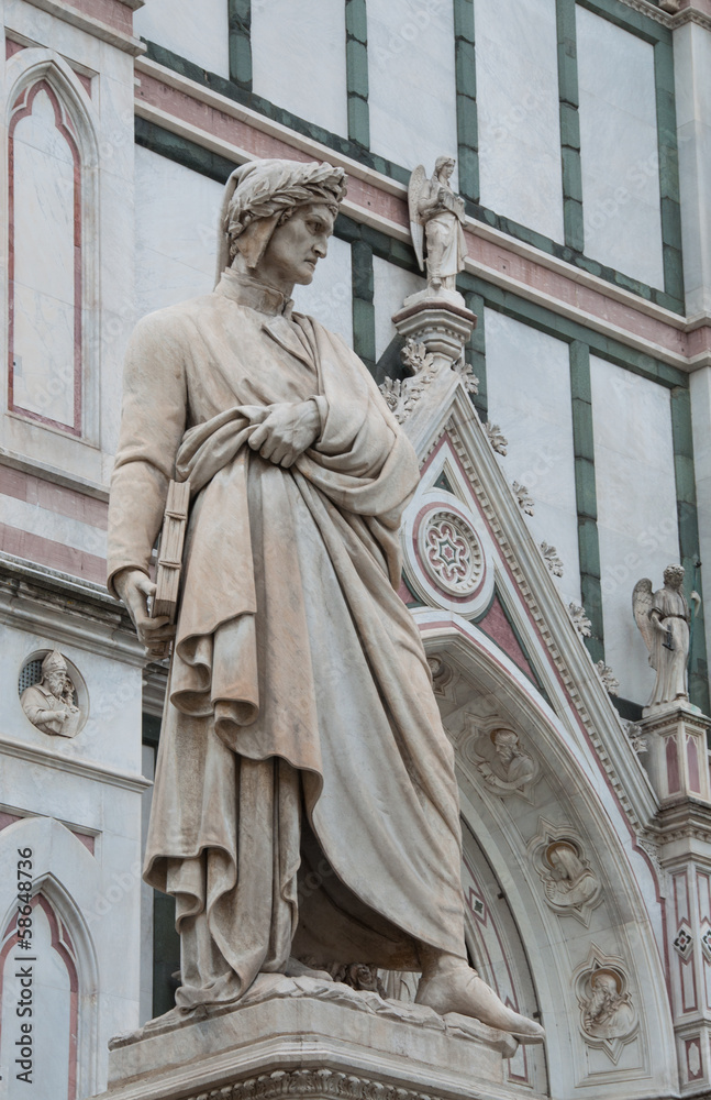 Statua di Dante, Basilica di Santa Croce