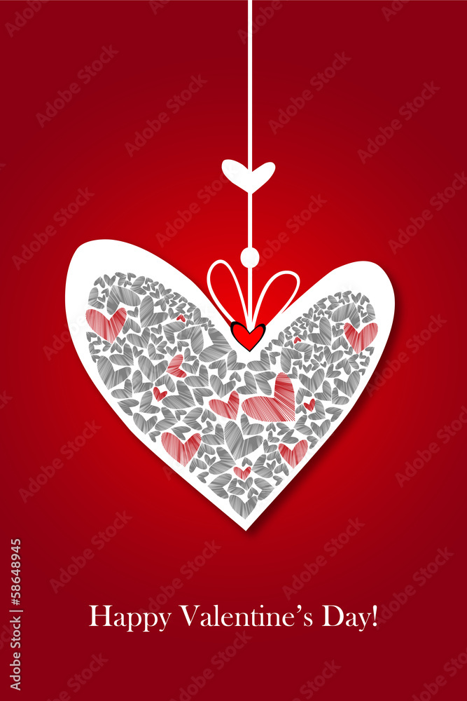 Valentine day greeting card