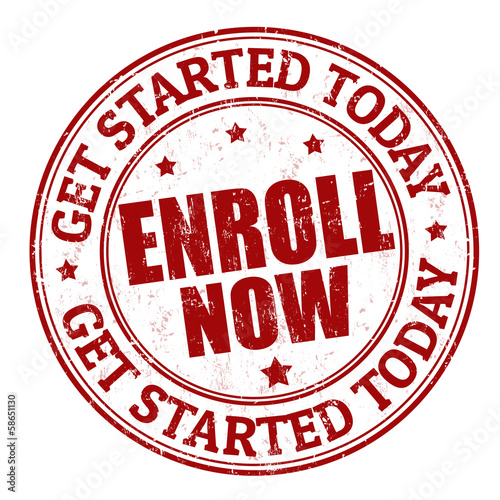 Enroll now stamp