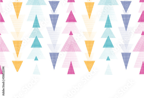 Vector abstract ikat textured arrows stripes horizontal border