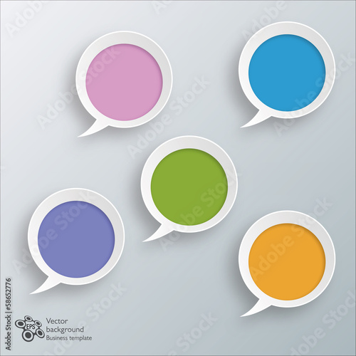 Infographics Vector Background Speech Balloon