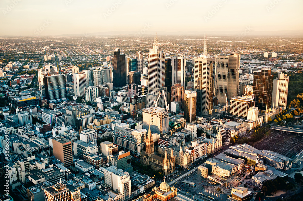 Naklejka premium Miasto Melbourne